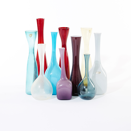 Vaser polykromt glas Sommar