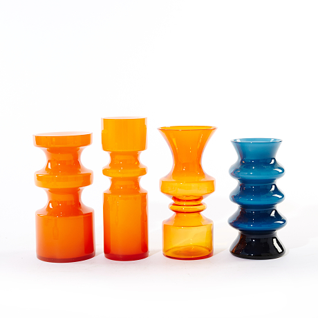 Vaser i polykromt glas Sommar