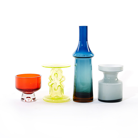 Vaser i polykromt glas Sommar