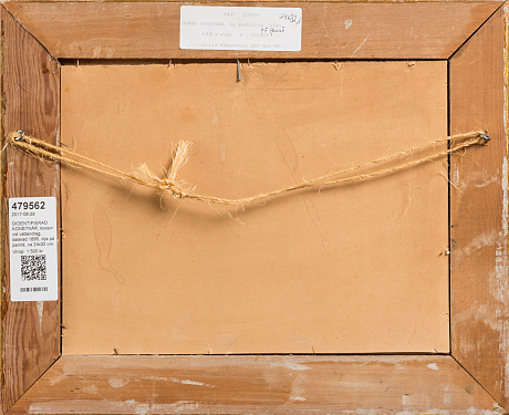 Kossor vid vattendrag oljemålning