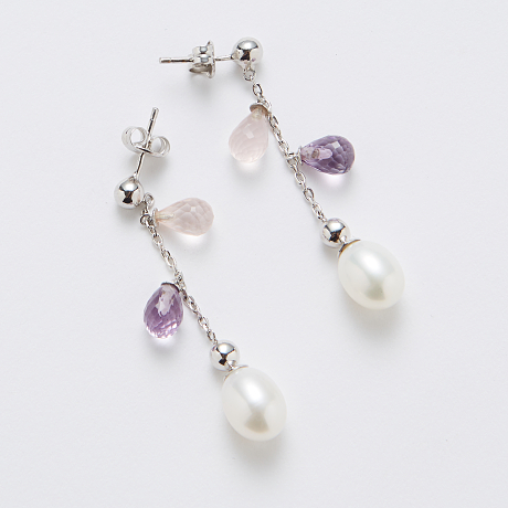 Örhängen 1 par 14 k vitguld