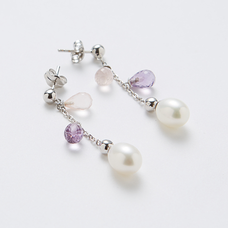 Örhängen 1 par 14 k vitguld