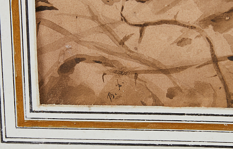 Oidentifierad konstnär tuschteckning