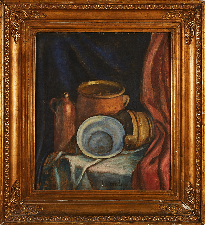 Oidentifierad konstnär oljemålning