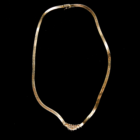 Halsband 14 k guld med diamanter ct