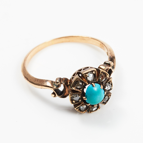 Ring 14 k guld rsoenstenar