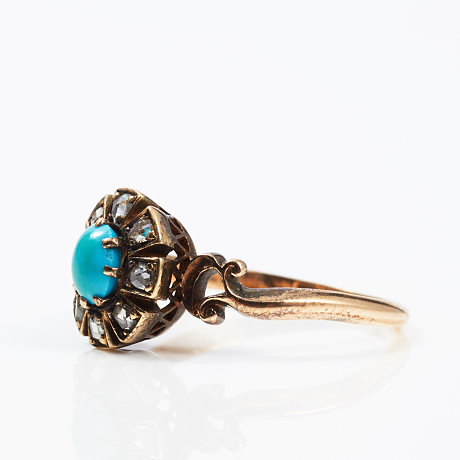 Ring 14 k guld rsoenstenar