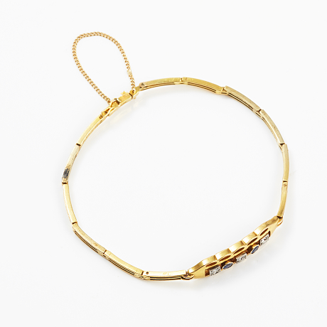 Armband 14 k guld diamanter