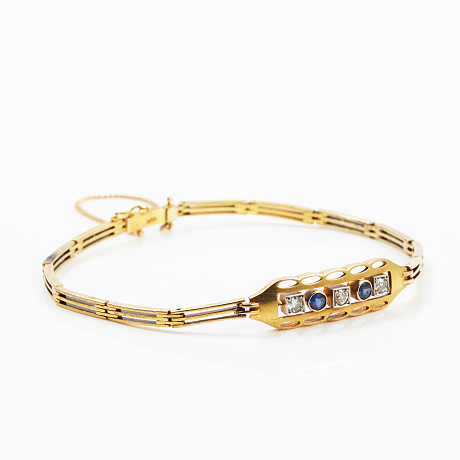 Armband 14 k guld diamanter