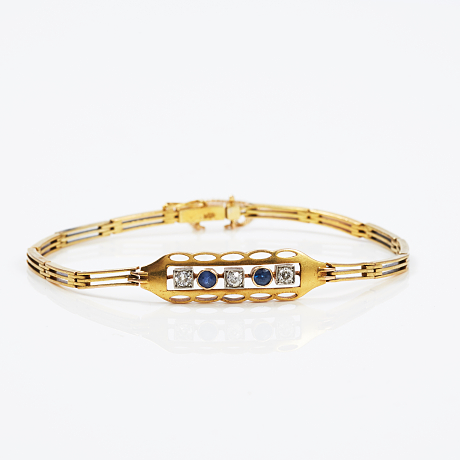 Armband 14 k guld diamanter