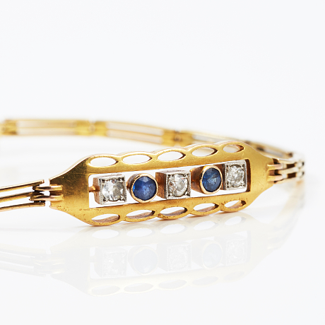 Armband 14 k guld diamanter