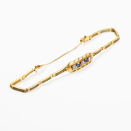Armband 14 k guld diamanter
