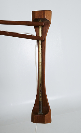 Vägglampa teak & glas