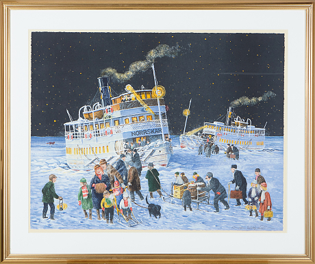 Bert Håge Häverö färglitografi