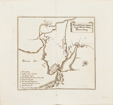 4 grafiska blad, b.la. bataljplanscher Merian