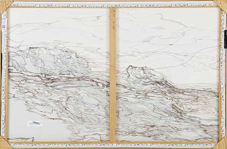 Oidentifierad konstnär textilkonstverk