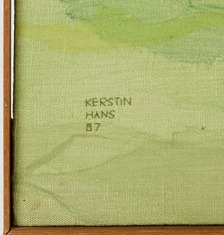 Oidentifierad konstnär textilkonstverk