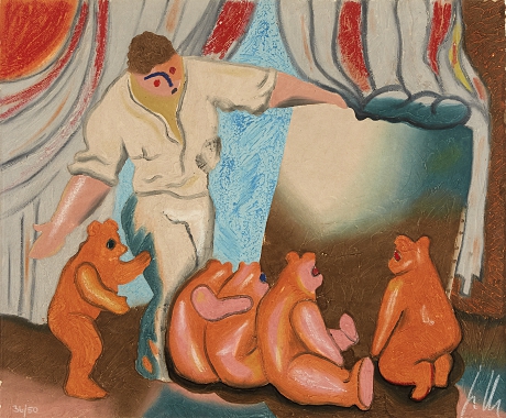 Sandro Chia carborundum etsning