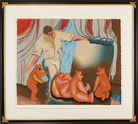 Sandro Chia carborundum etsning