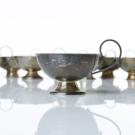 Punschmuggar, silver, 10 stycken
