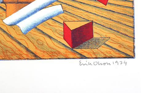 Erik Olson färglitografi