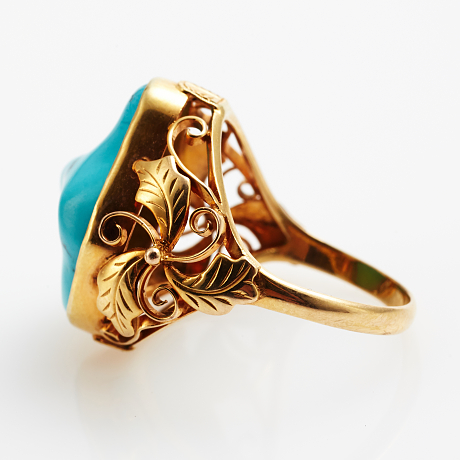 Ring guld med turkos