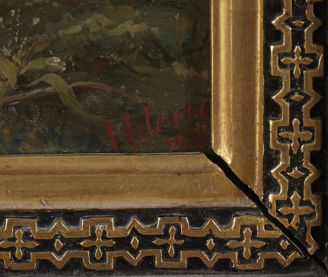 Oidentifierad konstnär oljemålning 