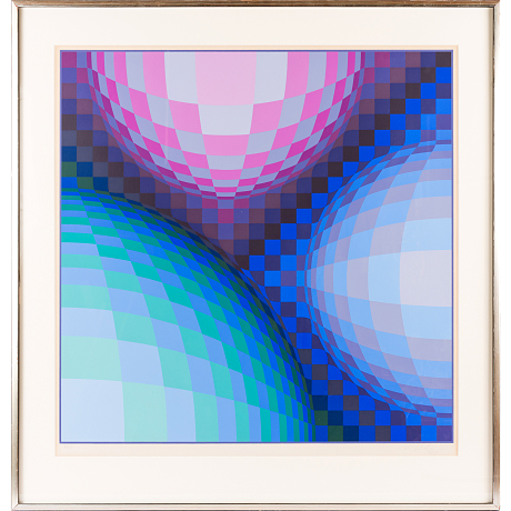 Victor Vasarely färgserigrafi