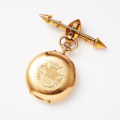Damfickur broscj 18 k guld