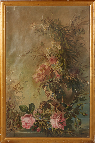 Oidentifierad konstnär blomsterstilleben