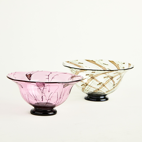 Eva Englund, graalskålar 2 st, Orrefors