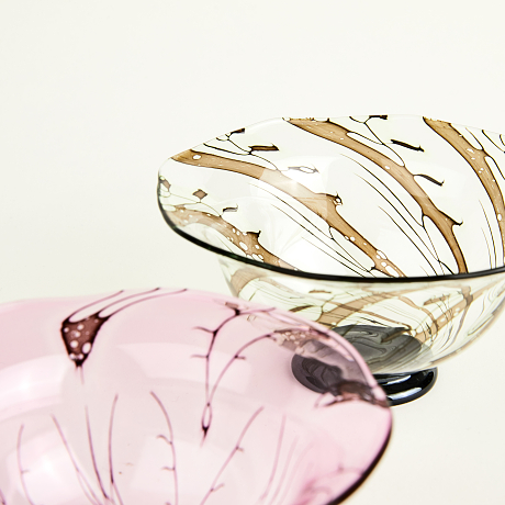 Eva Englund, graalskålar 2 st, Orrefors