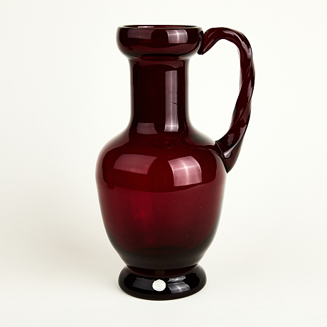 3 kannor Reijmyre rubinrött glas