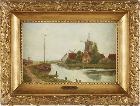 Oidentifierad konstnär oljemålning 