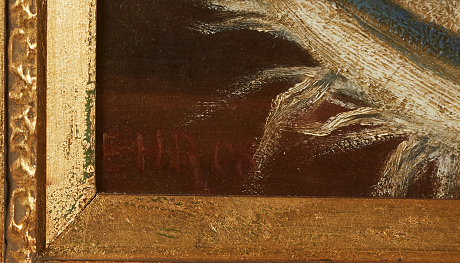 Oidentifierad konstnär oljemålning