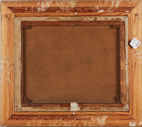 Oidentifierad konstnär oljemålning