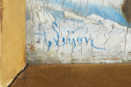 Oidentifierad konstnär oljemålning