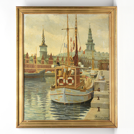 Oljemålning Köpenhamnsmotiv