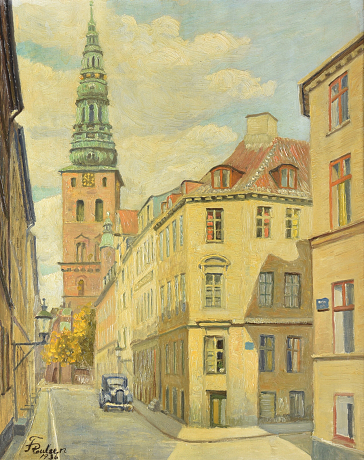 Oljemålning Köpenhamnsmotiv