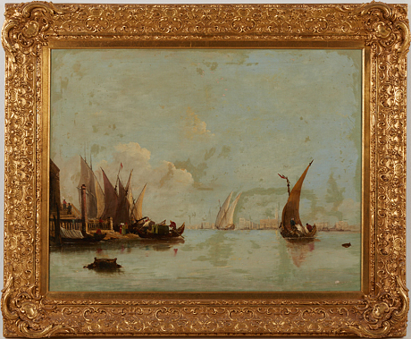 Oidentifierad konstnär oljemålning