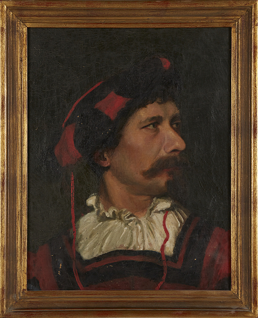 Oidentifierad konstnär oljemålning