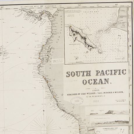Pacific Ocean Norie & Wilson 1884