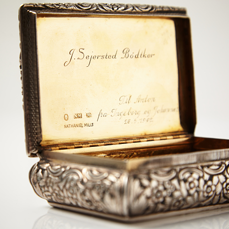 Nathaniel Mills snusask sterlingsilver